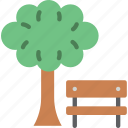 bench, easter, park, spring, tree