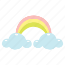 cloud, rain, rainbow, spring, sun, weather