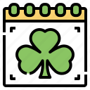 saint, patricks, day, calendar, date