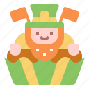 cup, cake, muffin, leprechaun, dessert