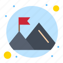 achievement, flag, mountain, success