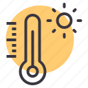 celsius, fahrenheit, heat, hot, summer, temperature, thermometer