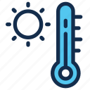 celsius, hot, summer, thermometer, weather