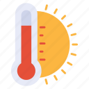 hot, summer, thermometer