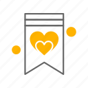 bar, document, heart, tab