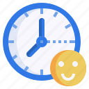 happy, smile, clock, date, time