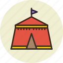 camp, fair, park, tent