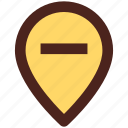 location, pin, user interface, remove