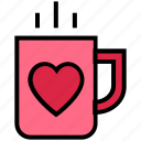 coffee, cup, heart, heart tea, mug, tea, valentine’s day