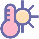 climate, hot, sun, temperature, thermometer, weather