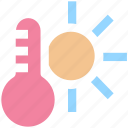 climate, hot, sun, temperature, thermometer, weather