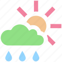 cloud, day, forecast, rain, rainy, sun, weather