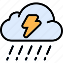 thunderbolt, thunderstorm, lightning bolt, rain, thunder, cloud, storm