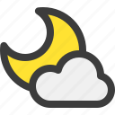 weather, night, cloud, moon