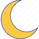 crescent, moon, night, weather