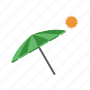 beach, umbrella, vacation