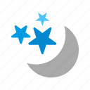 moon, night, moon and stars