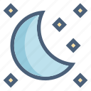 forecast, moon, moonlight, night, sleep, stars, weather