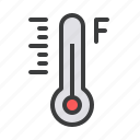 degree, fahrenheit, forecast, measurement, reading, temperature, thermometer