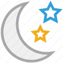 moon, night, stars, sky, forecast, weather