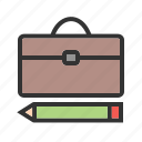 briefcase, business, document, office, paper, pen, professional