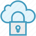 cloud, data, lock, marketing, network security, protection, security