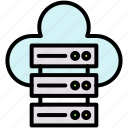 cloud, database, server