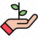 business, startup, hand, leaf