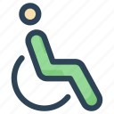 chair, disable, handicap, man, person, sit, wheel chair