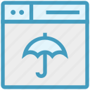 browser, insurance, page, umbrella, web, webpage, website