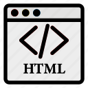 browser, code, desktop, html, program, programmer, website