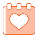 calendar, day, event, heart, love