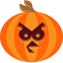 angry, bird, halloween, jack-o-lantern, pumpkin, scary, spooky