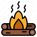 bonfire, warm, winter, wood