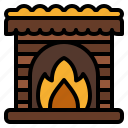 warm, fireplace, house, fire