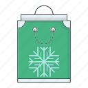 bag, cold, season, shopping, snow, snowflake, winter