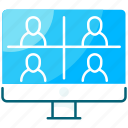 online, meeting, computer, video call, online meeting