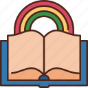 book, education, pencil, online, study, kid, rainbow