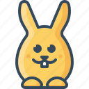 bunny, emoticon, glad, happy, hare, joyful, rabbits