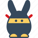 bunny, emoticon, hare, ninja, rabbits, spy