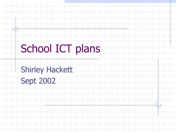 School ICT plans