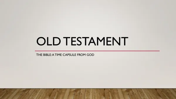 Old tESTAMENT