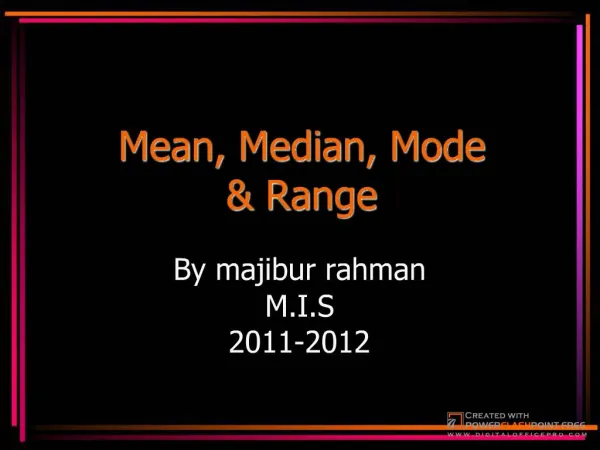 mean median mode