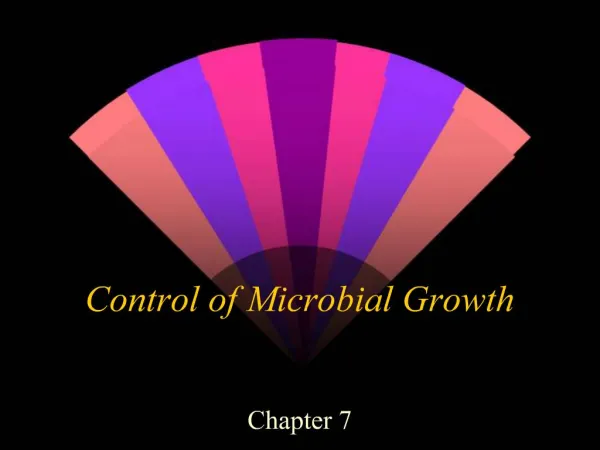 Control of Microbial Growth