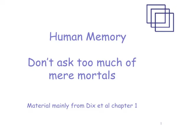 Human Memory