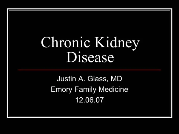 Chronic Kidney Disease