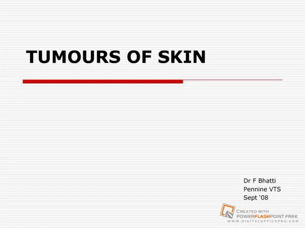 TUMOURS OF SKIN