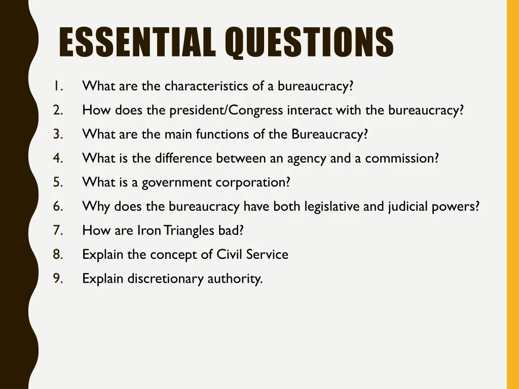 essential questions