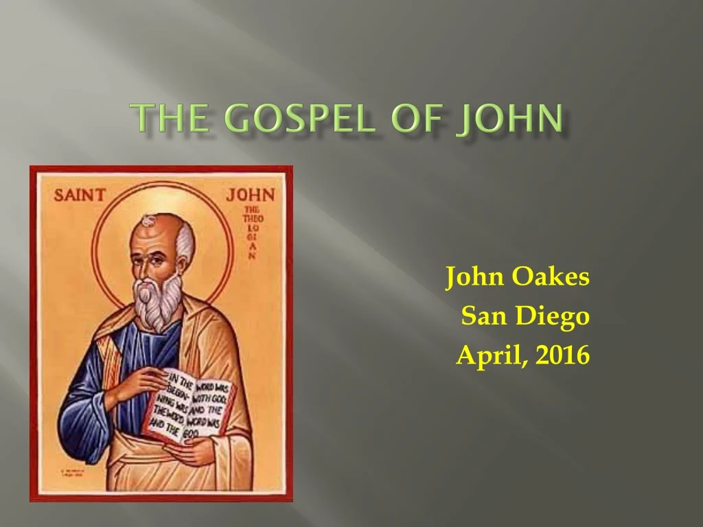 the gospel of john