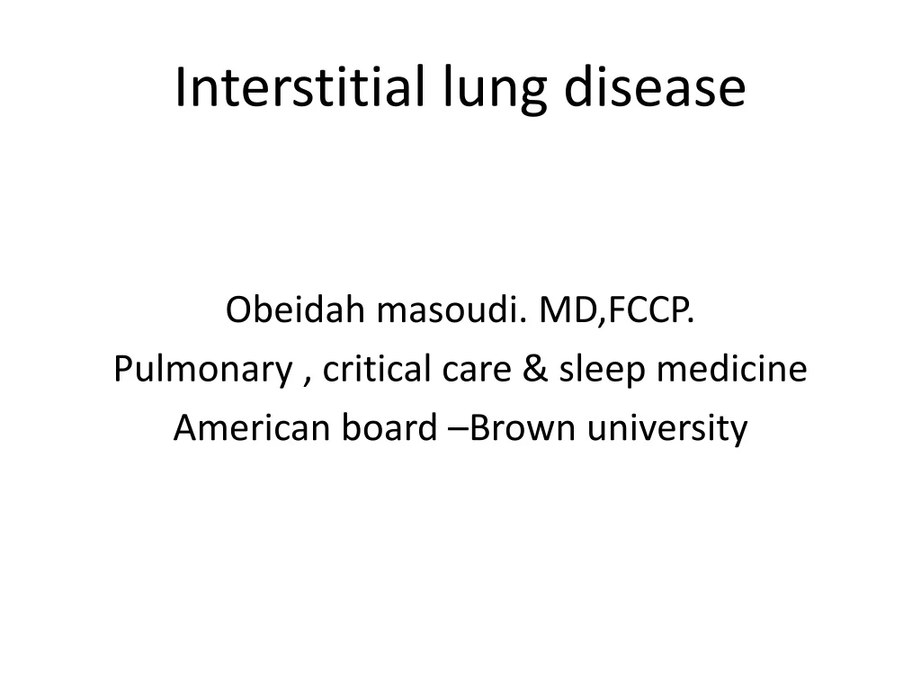 interstitial lung disease